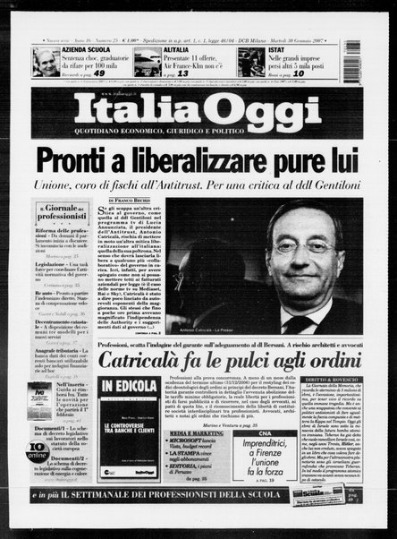 Italia oggi : quotidiano di economia finanza e politica